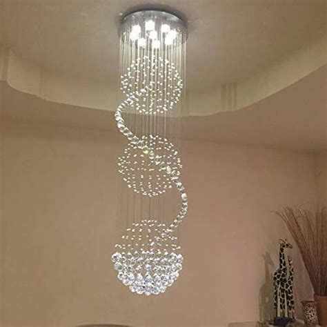 Dst Modern Spiral Sphere Crystal Chandelier Raindrop Spectacular