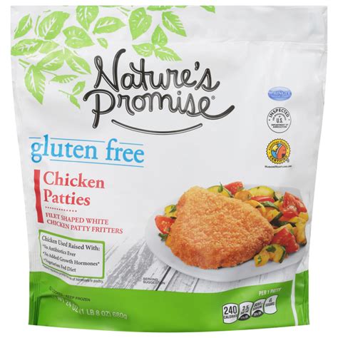 Save On Natures Promise Gluten Free Breaded Chicken Patties Apx 6 Ct