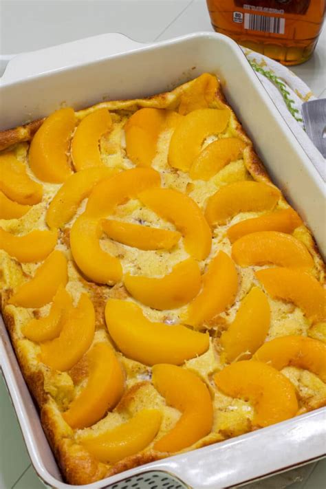 Overnight Peach French Toast Casserole Mindys Cooking Obsession