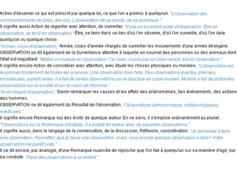 Observation : La définition 