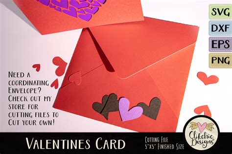 Valentine Hearts SVG Card Cutting File By Clikchic Designs ...