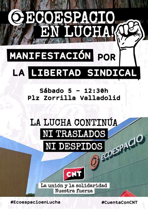 Manifestación por la Libertad Sindical CNT Valladolid