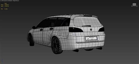 Honda Accord Wagon 2005 3d Model