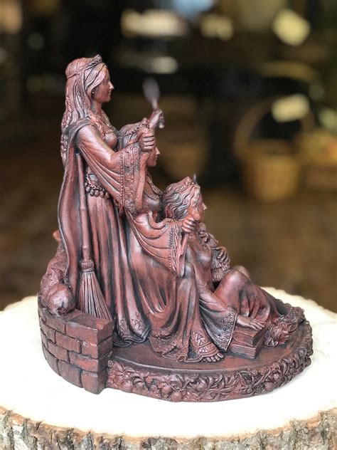 Triple Brigid Goddess Statue The Covens Cottage