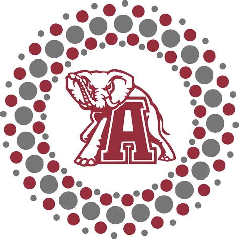 Alabama Crimson Tide Circle Vinyl Crafts Alabama Football Roll Tide