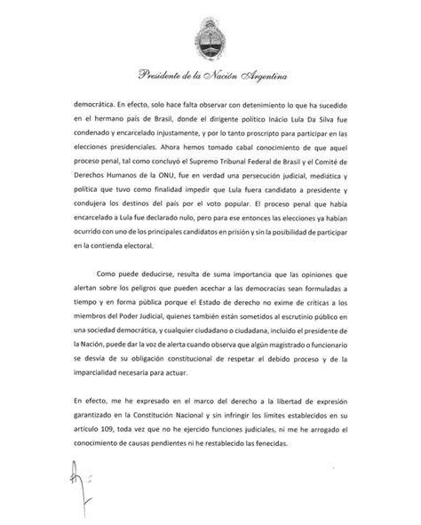 Casa Rosada on Twitter Se comparte a continuación la respuesta del