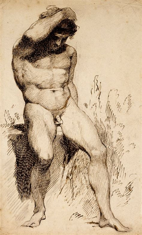 Male Nude Sitting On A Rock Works Of Art RA Collection Royal Academy Of Arts