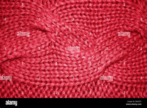 Red cable knit pattern texture fotografías e imágenes de alta