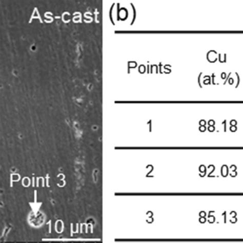 A Sem Microstructure Of The Sample In The As Cast State B The Second Download Scientific