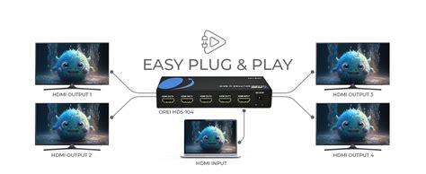 Orei Hdmi Splitter In Out K Hz Hdmi Splitter With Hdcp