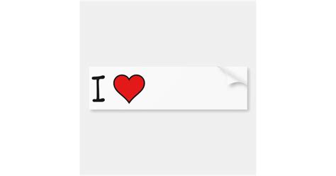 I Heart Bumper Sticker Zazzle