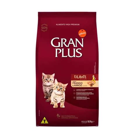 Ração Gran Plus Para Gatos Filhotes Frango E Arroz 10 1kg MercadoLivre