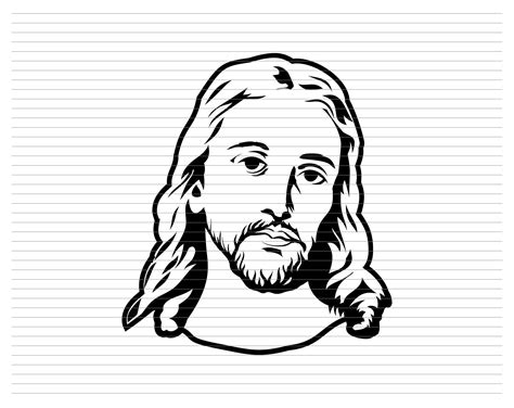 Jesus Face Silhouette