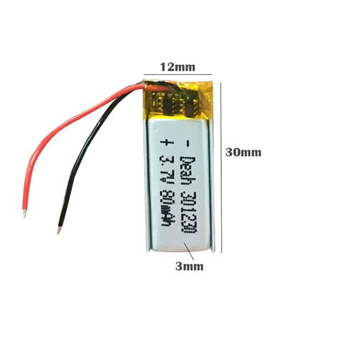 3 7v 80mah Lithium Polymer Battery 301230 Li Polym Grandado