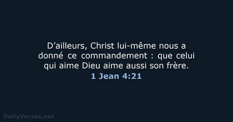 10 août 2022 Verset Biblique du Jour BDS 1 Jean 4 21