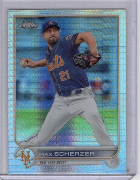 2022 Topps Chrome Prism Refractor 66 Max Scherzer New York Mets EBay