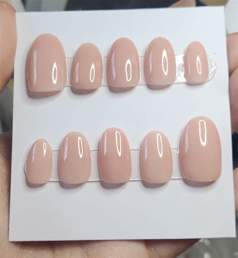 It S Naked Nude Press On Nails Short Oval Customizable Personalization