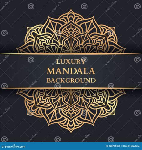 Fundo Mandala De Luxo Arabesco Dourado Ilustra O Do Vetor