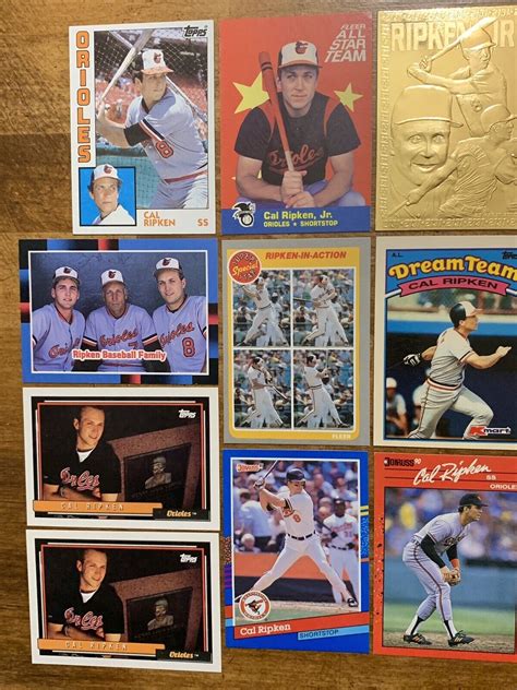 Cal Ripken Jr Card Lot 13 Baltimore Orioles HOF Topps Score Fleer