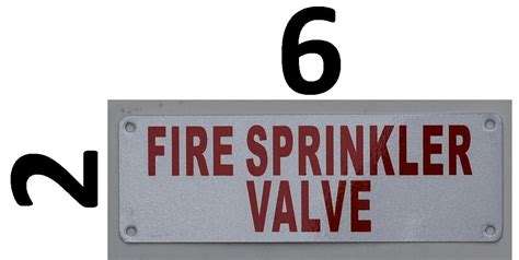 FDNY SIGN FIRE SPRINKLER VALVE SIGN ALUMINUM SIGN FOR NYC 2X6 HPD