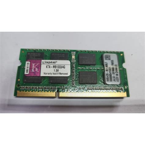 含稅 金士頓 筆電用 Ddr3 1333 4gb 終身保固 Kta Mb1333s4g 02r119 蝦皮購物