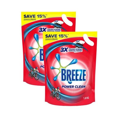 Breeze Liquid Laundry Detergent Refill Packs 18kg X 5 Packs Bundled