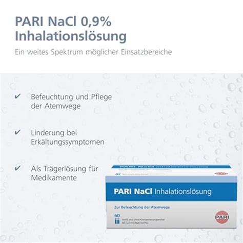 Pari NaCl Inhalationslösung 077G0003 im Inhalationslösung Vergleich 2024