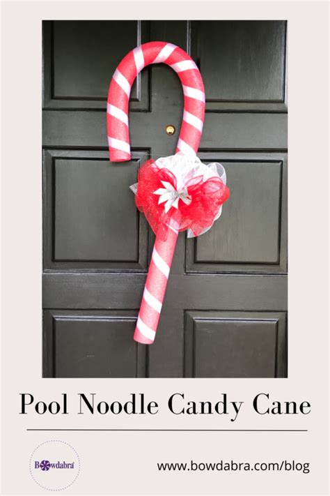 How To Make An Easy Pool Noodle Candy Cane Christmas Door Decoration