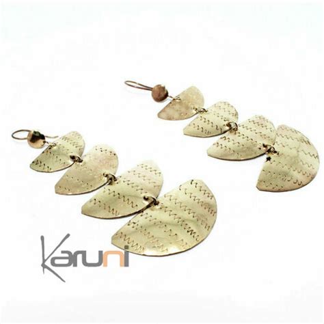 Boucles D Oreilles Pendantes Bronze Dor Lana