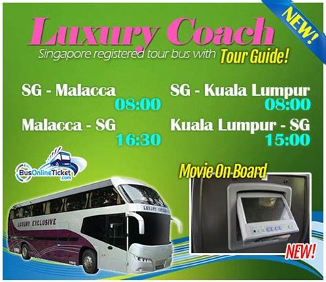 Luxury bus provides daily departure from Orchard Singapore to Malaysia