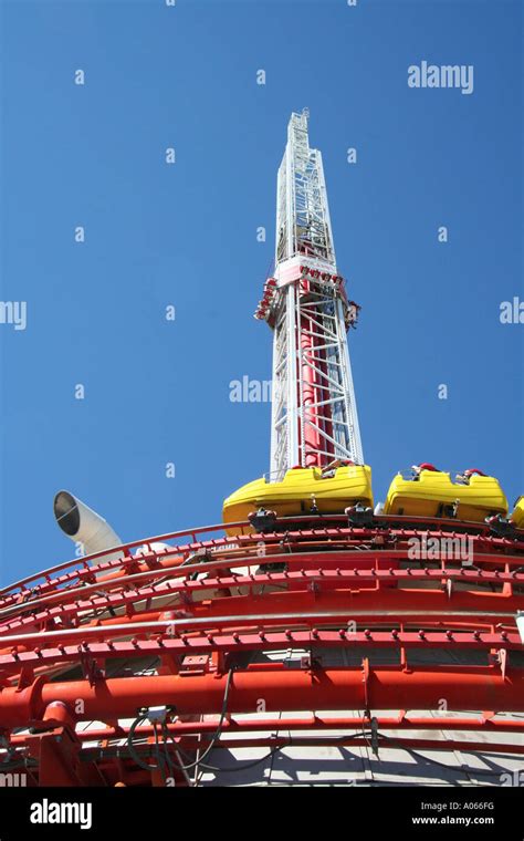 Thrill rides at the Stratosphere Hotel, Las Vegas, Nevada Stock Photo - Alamy