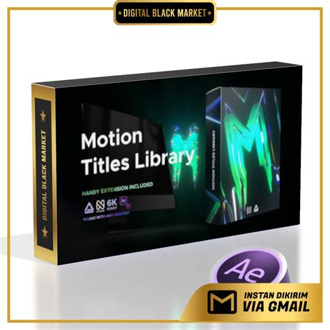 Jual Animation Studio Motion Titles Library Animated Text Package