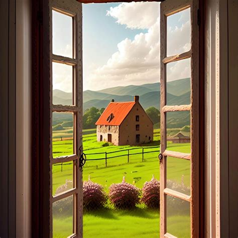 Farmhouse Window I Mixed Media by Bonnie Bruno - Fine Art America