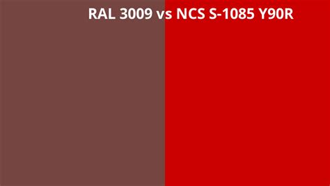 Ral 3009 Vs Ncs S 1085 Y90r Ral Colour Chart Uk