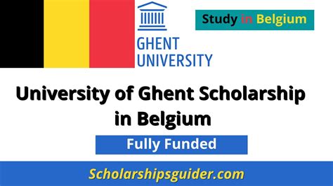 University Of Ghent Scholarship In Belgium 2024 Fully Funded