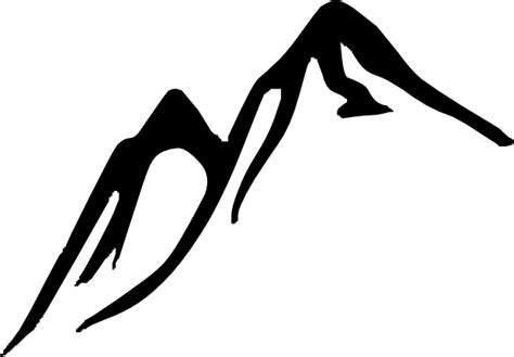 Black And White Mountain Clip Art At Vector Clip Art Online