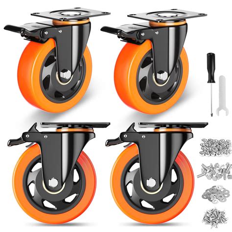 Buy Inch Caster Wheels Casters Set Of Heavy Duty Casters With