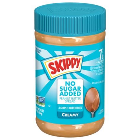 Skippy No Sugar Added Creamy Peanut Butter Spread 16 Oz Kroger