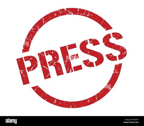 Press Red Round Stamp Stock Vector Image And Art Alamy