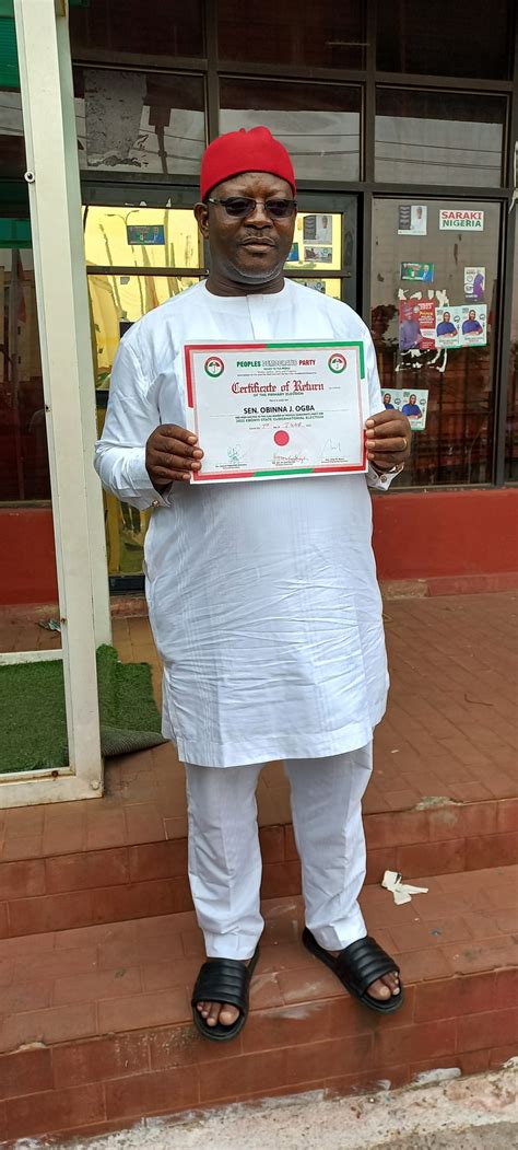 Ebonyi Pdp Guber Candidate Senator Obinna Ogba Thanks Delegates Party