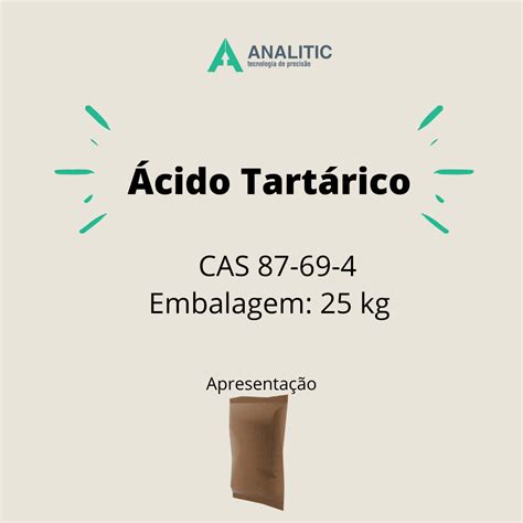 Cido Tart Rico Ac L Tart Rico Kg Cas Analitic Insumos