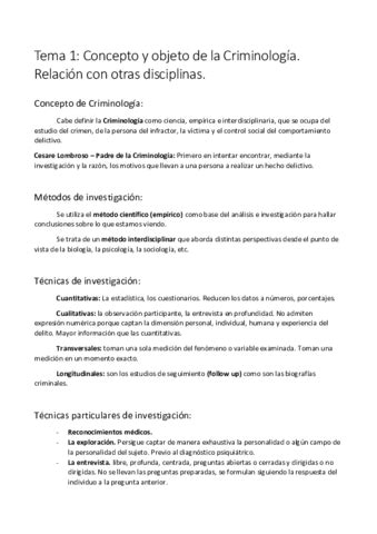 Tema Teorias Criminologicas Pdf