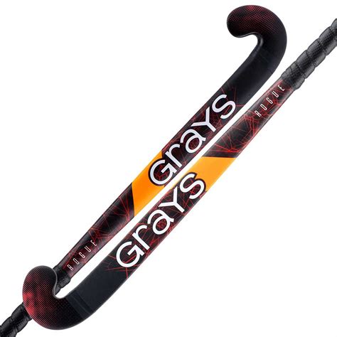 Grays Hockey Rogue Ultrabow Wooden Junior Hockey Stick Black Red Mr