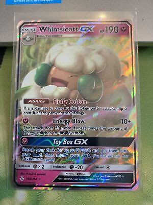 Whimsicott GX 140 214 Unbroken Bonds NM Ultra Rare Full Art Pokemon