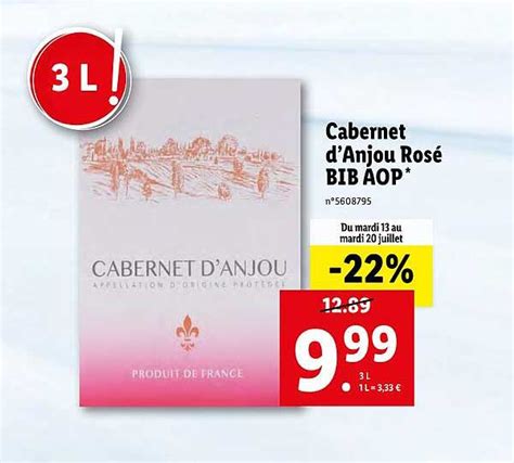 Promo Cabernet D Anjou Ros Bib Aop Chez Lidl Icatalogue Fr