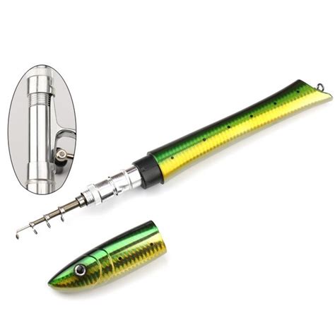 1m Portable Mini Fish Shape Telescopic Rod Sea Fis Vicedeal