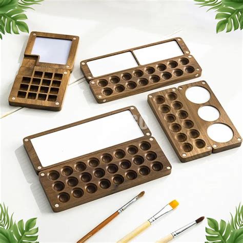 Jual Wooden Palette Magnetic Mini Palette Portable Palet Lukis Kayu