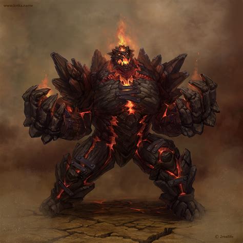 Image 1000x1000 6415 Golem Destroyer 2d Creature Concept Art Monster