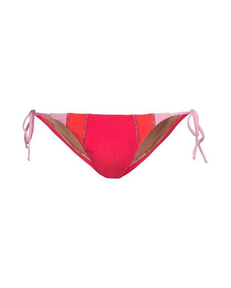 Pq Swim Synthetic Stitched String Bikini Bottom In Pink Lyst