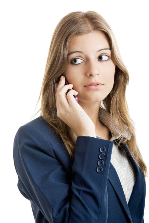 Woman Talking On Cell Phone Stock Image Image Of Businesswoman